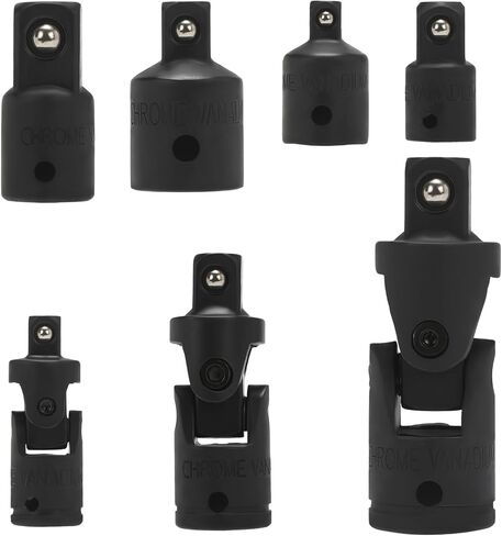 Universal Joint Socket Adapter and Reducer Set,7-Piece,Drive sizes: 1/4 in., 3/8 in., 1/2 in. in Saudi Arabia