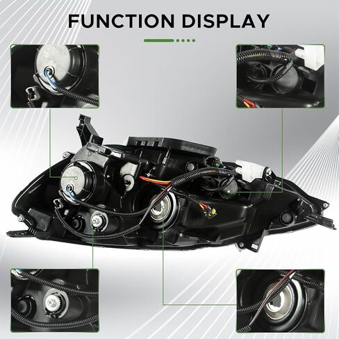 مصباح أمامي هالوجين متوافق مع 2016 2017 2018 2019 Nissan Sentra بديل مباشر للمصابيح الأمامية السوداء NI2503244 (جانب الركاب) in Kuwait