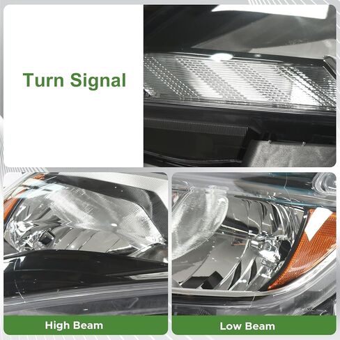 مصباح أمامي هالوجين متوافق مع 2016 2017 2018 2019 Nissan Sentra بديل مباشر للمصابيح الأمامية السوداء NI2503244 (جانب الركاب) in Kuwait