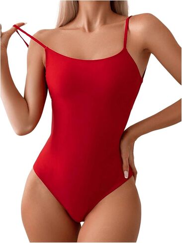 MakeMeChic Women's One Piece Swimsuit Tie Back Lace Up Tummy Control Bathing Suit in Saudi Arabia