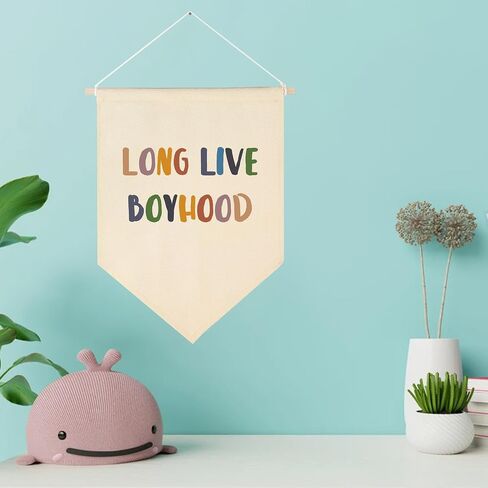 Boho Classroom Decor - Brothers Make The Best Friends - Neutral Classroom Decor - Canvas Banner Welcome Sign for Classroom Nursery Front Door - Positive Gift for Kids - 17.7" x 11.8" in Saudi Arabia