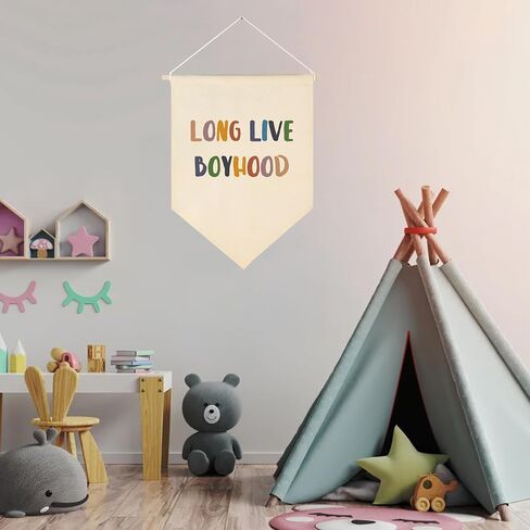 Boho Classroom Decor - Brothers Make The Best Friends - Neutral Classroom Decor - Canvas Banner Welcome Sign for Classroom Nursery Front Door - Positive Gift for Kids - 17.7" x 11.8" in Saudi Arabia