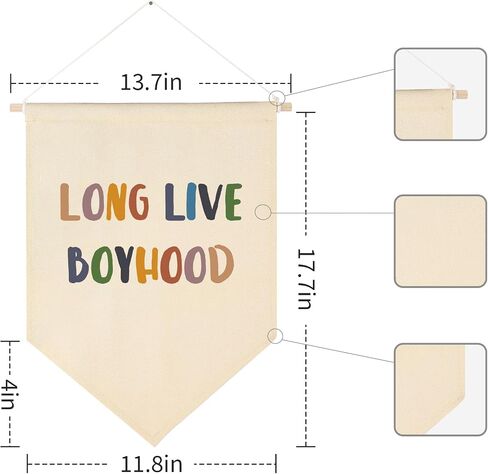 Boho Classroom Decor - Brothers Make The Best Friends - Neutral Classroom Decor - Canvas Banner Welcome Sign for Classroom Nursery Front Door - Positive Gift for Kids - 17.7" x 11.8" in Saudi Arabia