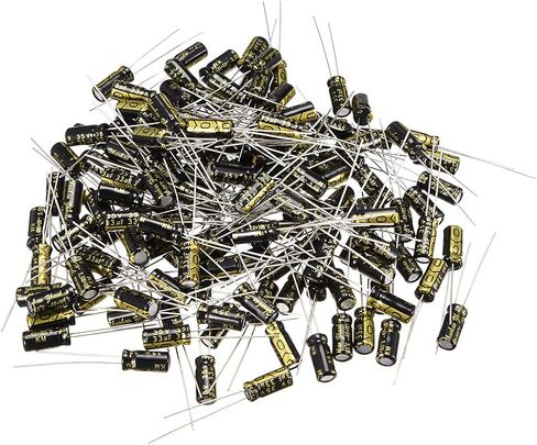 uxcell Aluminum Radial Electrolytic Capacitor with 33uF 35V 105 Celsius Life 2000H 5 x 11 mm Black 150pcs in Saudi Arabia