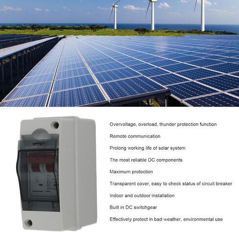 Miniature Circuit Breaker Solar Panels Outdoor Photovoltaic PV Solar Disconnect Switch IP65 Waterproof DIN Rail Enclosure RV Breaker Box Solar DC Isolator Switch for DC500V (20A) in Saudi Arabia