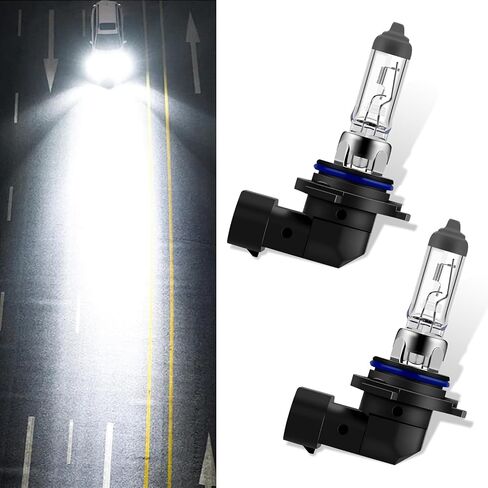 Pack-2 Car H3 Halogen Fog Light Bulb, 12V 55W Anti-UV Anti-seismic Quartz Glass Lamp Housing, High Brightness Low Beam Replacement, Universal for Cars Plug and Play Lighting Bulb (White) in Saudi Arabia