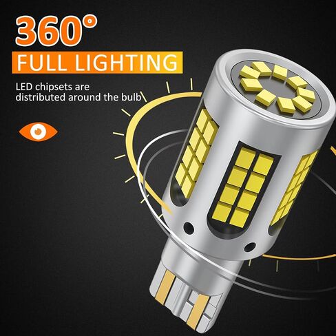 Bestview 912 921 LED لمبة للنسخ الاحتياطي العكسي، 4000 لومن T15 904 906 W16W 922 LED لمبات عكس الضوء الخلفي، Canbus خالية من الأخطاء لشاحنة السيارة، عالية السطوع 6500K أبيض (حزمة من 2) in Saudi Arabia