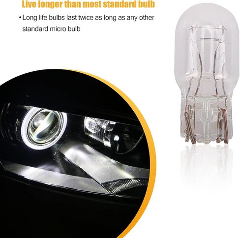 10 PCS T20 (1891/7443) Car Brake Bulb, 15mm x 42mm 12V 21/5W 1680LM Dual Filament Quartz Glass Instrument Light, Automotive Auxiliary Lighting Accessory, Suitable for Most Cars (White) in Kuwait
