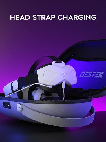 DESTEK OC1 Charging Carrying Case for Quest 2 Accessories, 3 in 1 Magnetic Charging Station for VR Host, Battery Head Strap and Storage, 2.5 Hours Fast Charging and Large Space - Fabric Version in Saudi Arabia