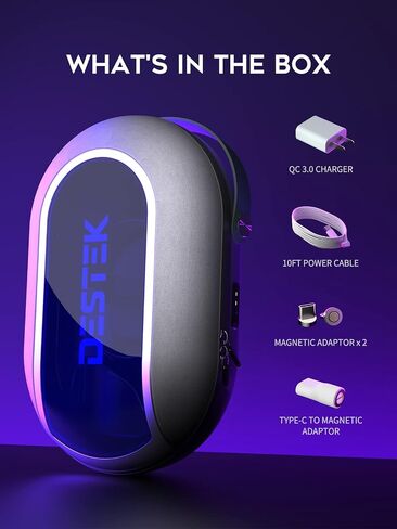 DESTEK OC1 Charging Carrying Case for Quest 2 Accessories, 3 in 1 Magnetic Charging Station for VR Host, Battery Head Strap and Storage, 2.5 Hours Fast Charging and Large Space - Fabric Version in Saudi Arabia