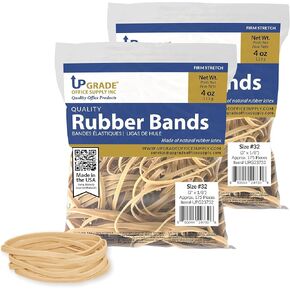 Upgrade Office Supply UPG23732 Rubber Bands, Size #32 (3" x 1/8"), 1/4 lb Bag, 175 Bands, USA