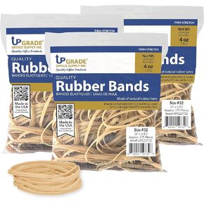 Upgrade Office Supply UPG23732 Rubber Bands, Size #32 (3" x 1/8"), 1/4 lb Bag, 175 Bands, USA in Kuwait