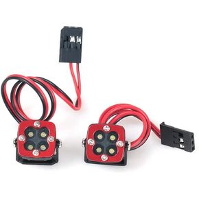 KYX Racing Metal + Plastic Simulated LED Light 7.2-12V 2pcs for 1/10 RC Crawler Car Axial SCX10 II SCX10 III TRX4 TRX6