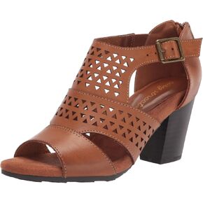 Easy Street Women's Block Heel Sandal Heeled, Luggage, 6