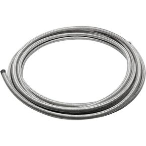 20FT 8AN Fuel Line Hose AN8 1/2" Silver Universal Stainless Steel Braided CPE Tube Oil Gas Hoses