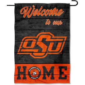 Oklahoma State Cowboys Welcome To Our Home Double Sided Garden Yard Flag