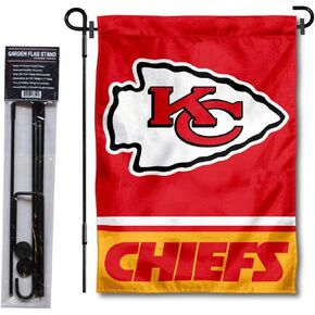 Kansas City Chiefs Garden Flag with Stand Holder