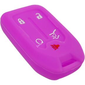 Silicone Key Fob Cover Protector for 6 Buttons Smart Key Fob Cover Case Remote Protector Skin Keyless Jacket Holder Compatible with Chevrolet Suburban Tahoe GMC Yukon