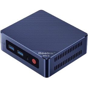 Beelink Mini PC, Mini S12 8GB DDR4 256 SSD 12th Generation Processor N95 4C 4T Max 3.4GHz, LAN 2.5G /2* HDMI 4K@60Hz Output Gigabit Ethernet/WiFi 6 / BT-5.2