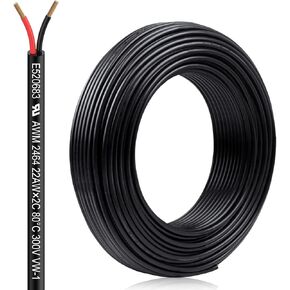 سلك كهربائي بموصل 18 قياس 2 بطول 32.8 قدم، سلك كهربائي 18 AWG، سلك PVC مجدول أسلاك نحاسية خالية من الأكسجين، سلك LED سلكي للسيارات لشرائط مصابيح الإضاءة in Kuwait