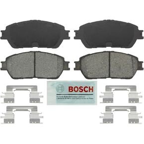 BOSCH BE906H Blue Ceramic Disc Brake Pad Set With Hardware - Compatible With Select Lexus ES300, ES330; Toyota Avalon, Camry, Sienna, Solara, Tacoma; FRONT