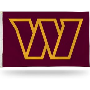 Rico Industries NFL Washington Commanders Primary 3' x 5' Banner Flag 3' x 5' Banner Flag Single Sided - Indoor or Outdoor - Home Décor