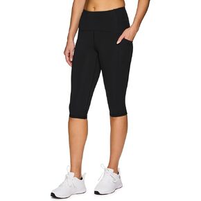 RBX Active Women's Squat Proof Training Capri, Moisture Wicking High Impact Ultra Cropped Capri Legging with Pockets