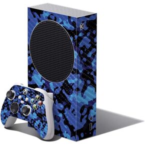 Mighty Skins Carbon Fiber Skin Compatible with Xbox Series S Bundle - Blue Modern Camo Protective, Durable Textured Carbon Fiber Finish Easy to Apply, Remove, and Change Styles Made in The USA