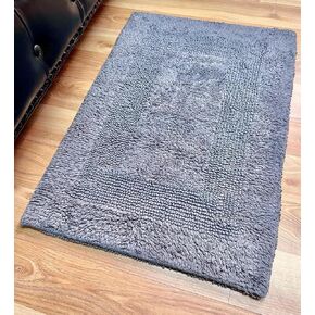 KEMA Soft 100% Cotton Halloween Pumpkin-Style Regular Use Rectangular Spa Mat Rug Plush Water Absorbent, Decorative Border - for Bathroom Vanity, Bathtub/Shower - Machine Washable - 1 Pack