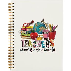 Teacher Gifts Notebook Western Back to School Gifts,Appreciation Gift for Teacher,Thank You Gift,Floral Hardcover Spiral Notebook 5.5x8.3