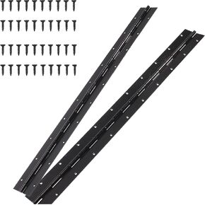 2-حزمة من مفصلات البيانو والمتواصلة باللون الأسود مقاس 20 بوصة، وعرض مفتوح 2 بوصة، ومفصلات من الفولاذ المقاوم للصدأ بسمك 0.06 بوصة مع فتحة ومسامير، ومفصلات أثاث لصناديق تخزين أبواب الخزانة in Kuwait