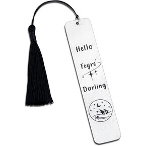 Bookmark for Women Men Novel Fans Book Lovers Reader Gifts Hello Fey Darling Merchandise Birthday Christmas Gifts for Female Friends Bookaholic Gifts Bookmark Gifts for Women