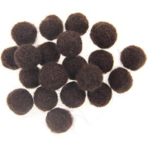 Needle Felt Balls Pure Wool Beads Dry Felted Balls 15mm Handmade DIY Crafts 20pcs (White)