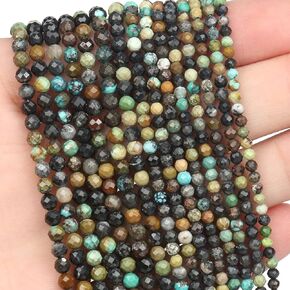 Song Xi 180pcs 2mm Natural Pink Tourmaline Gemstone Beads Faceted Round Loose Stone Beads for Jewelry Making