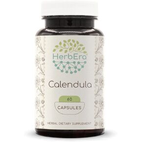 Calendula 60 Capsules, Made from Calendula (Calendula Officinalis) Dried Flower (60 Capsules)