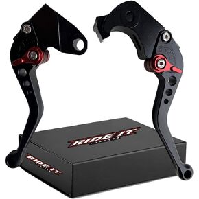 RIDE IT FOREVER Short Brake and Clutch Levers for ZX10R 06-15,ZX6R 2007-2017,ZX636 2007-2017,Z1000 2007-2016,Z1000SX/NINJA1000/TOURER 2011-2016,Z750R 2011-2012-Red