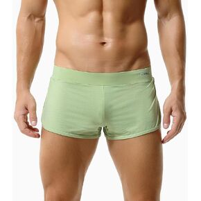 Mens Mesh Shorts 3 Inch Inseam Gym Running Sweat Shorts Jockstrap Large Split Sides