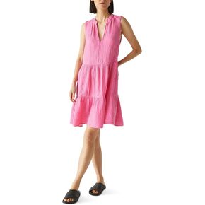 Michael Stars Women's Daisy Sleeveless Gauze Dress - Soft, Tiered Skirt