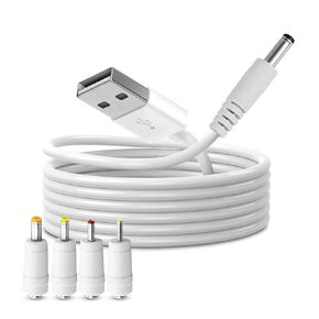 5V DC Smart Digital Picture Frame Power Cord Compatible for Philips, HP, Skylight, Nix, Aluratek, BSIMB, Feelcare Cameras USB Charging Cable (Not for 9V or 12V)