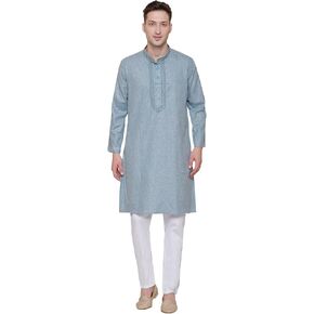 Maple Clothing Cotton Embroidered Men's Kurta Pajama Set India Clothes