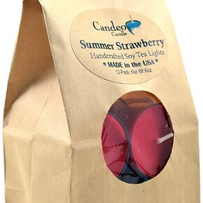 Nag Champa Scented - Soy Tealight Candles, 12 Pack - Highly Scented - Handmade in The USA - Candeo Candle - Summer Scents