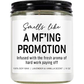 Funny Promotion Candles, Promotion Gifts for Women, Men, Promotion Gift, Job Promotion Gifts, Congratulations on Your Promotion, Gifts for Promotion for Him, Her, Congrats New Job Gifts