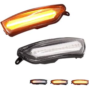 GTINTHEBOX Smoked Lens Sequential Amber LED Side Mirror Blinker Turn Signal Lights For 2011-2020 Chrysler 300 Side marker Lamp