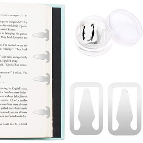 Book Line Markers, DREMISI 50 Pieces Metal Book Darts Book Page Markers Brass Bookmarks Silver Bookmark Clips Thin Line Bookmarks Book Annotation Supplies for Women Men Teachers Students Book Lovers