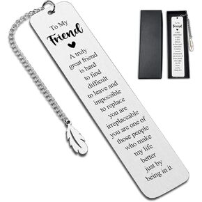 Bookmark Gifts for Best Friend Long Distance Friendship Gift for Women Book Lover Christamas Gifts for Friend Birthday Graduation Gifts for Women Men Female Friend Gift Ideas