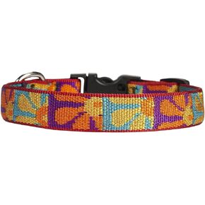 LupinePet Originals 3/4" Crazy Daisy 13-22" Adjustable Collar for Medium and Larger Dogs