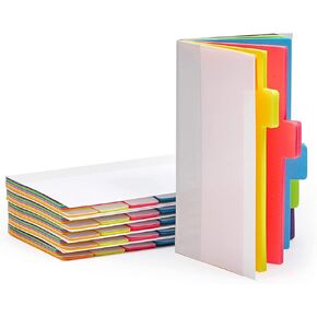 6 Pack Sticky Notepads with Dot Graph Paper, 6 Index Tabs (3x5 in, 360 Sheets)