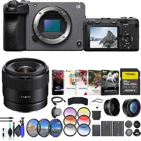 Sony FX30 Cinema Line Camera Body (ILME-FX30B) – 26MP APS-C Sensor | 4K Super 35 Recording E 11mm Lens, 64GB SF-G Tough Card, Filter Kit, Wide Angle Lens,Color Filter Kit, Bag, and More in Kuwait