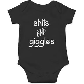 Shits and Giggles - Parody Sayings - Funny Cute Infant Creeper, One-Piece Baby Bodysuit