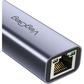 V-K308 - USB C to Ethernet Adapter - USB C to Gigabit Ethernet Adapter - Aluminum Portable USB C RJ45 Internet Adapter (V-K308)